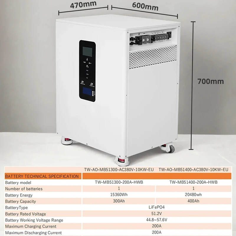 10 to 30KWh 51.2V 200ah to 600Ah LiFePO4 Battery Pack Buitl-in BMS 240V 10KW Output Inverter Monitor Solar ESS WiFi 3 10 to 30KWh 51.2V 200ah to 600Ah LiFePO4 Battery Pack Buitl-in BMS 240V 10KW Output Inverter Monitor Solar ESS WiFi 3