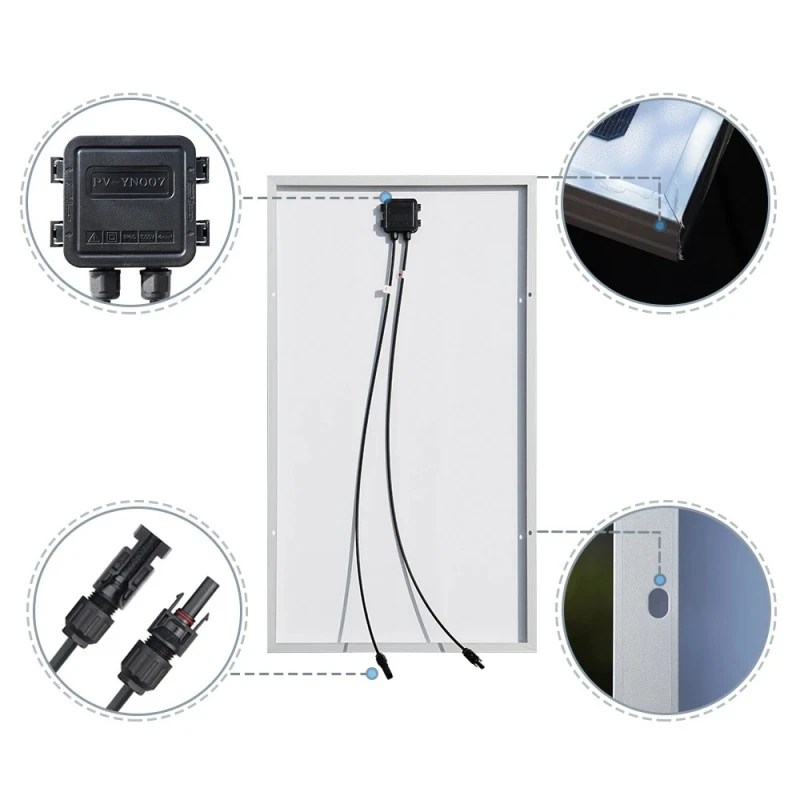 Rigid 1000W 600W 500W Solar Panel Photovoltaic Module 400W 300W 200W 100W 19.8V Monocrystalline Solar Panels Battery Charger 22