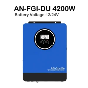 Dual Voltage BMS Inverter 4200W Hybrid Solar Inverter 230V AC Pure Sine Wave LCD Display Auto 12V 24V Solar System 5