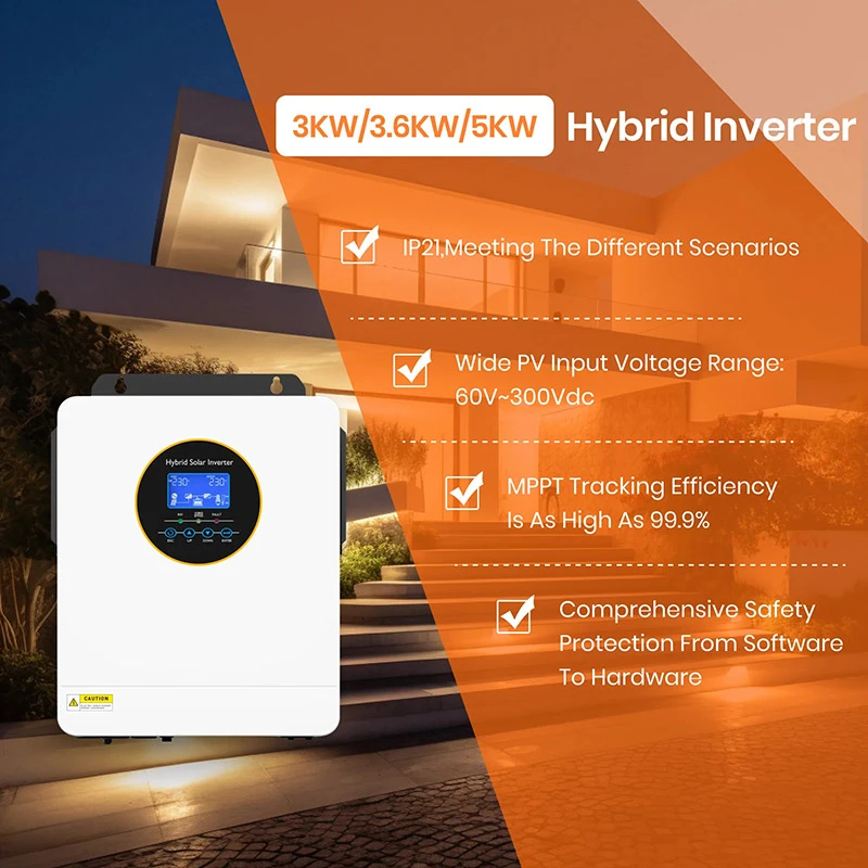 Us Version Inverter Hybrid 3Kw 3.6Kw 5Kw 5.5KW 6.2KW 8KW 10KW 12KW Solar Inverter Split Single Phase Inverter 120V 240V 2