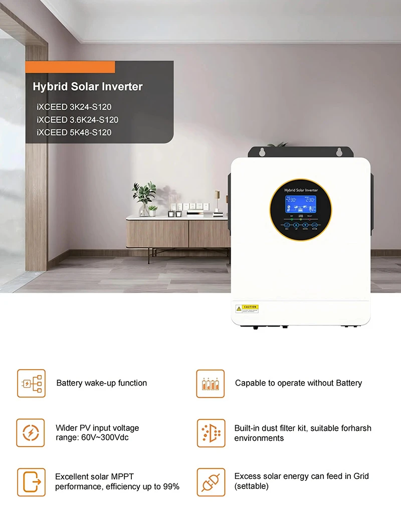 Us Version Inverter Hybrid 3Kw 3.6Kw 5Kw 5.5KW 6.2KW 8KW 10KW 12KW Solar Inverter Split Single Phase Inverter 120V 240V 7