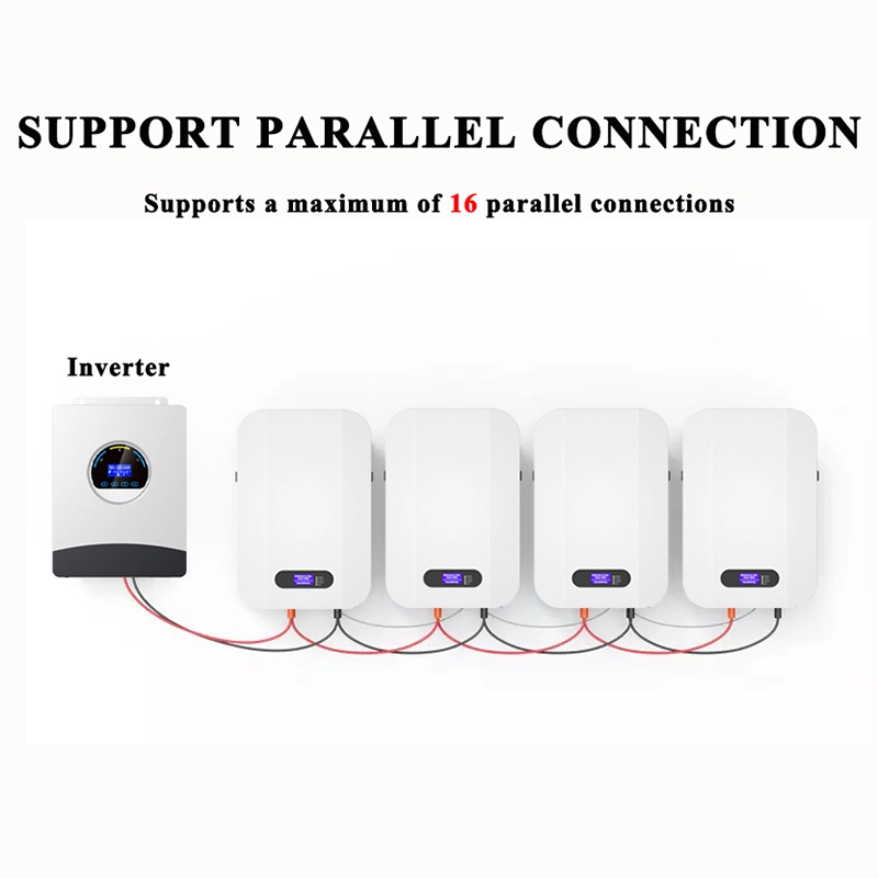 48V Solar Powerwall Hybrid Grid 48V LiFePO4 Lithium Ion Battery 51.2V 20Ah 10KWh Solar Home Energy Storage System 4