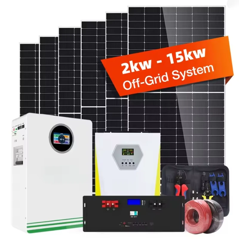 Offgrid MPPT Solar Energy System Lithium Ion Battery Complete Solar System 5kw 10kw 15kw Offgrid MPPT Solar Energy System Lithium Ion Battery Complete Solar System 5kw 10kw 15kw