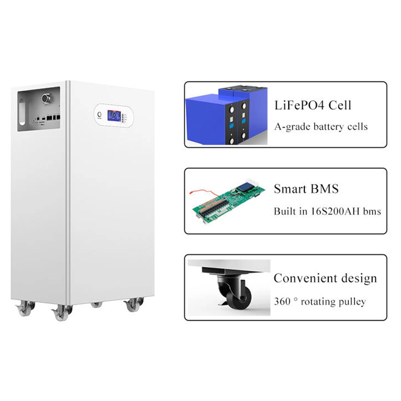 Vertical Solar Lithium Battery Pack Home Energy Storage System with CAN Communication Port Split Design Vertical Solar Lithium Battery Pack Home Energy Storage System with CAN Communication Port Split Design