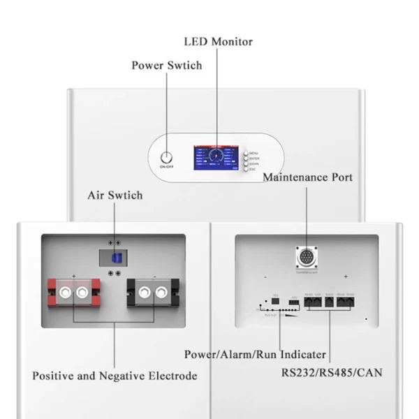 Vertical Solar Lithium Battery Pack Home Energy Storage System with CAN ...