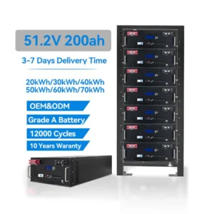 Lithium 51.2v 200ah 40 kw 50 kw 256v High Voltage 10 kw 20 kw 30 kw Cabinet Case Li-Ion Batteries Solar Rack Battery