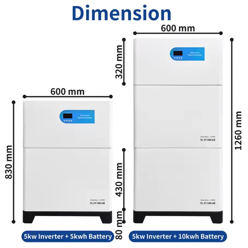 Off Grid Vertical Stacked Solar Energy Storage System 5kwH 10kwH Lithium Battery Energy Storage Solar Generator 2
