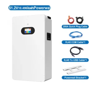 Wall Mounted Power Rack 5kwh Solar Power Wall Lithium Lifepo4 Battery 51.2v 10kwh 48v 200ah Home Power Wall Battery 3