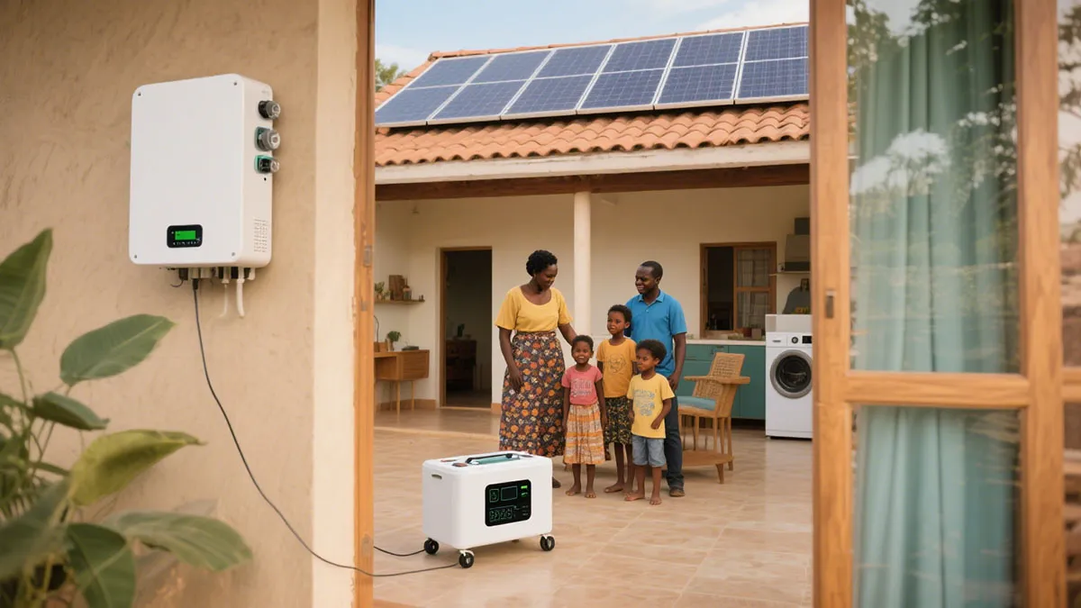 home solar system with lithium solar battery and hybrid solar inverter and solar panels grade A