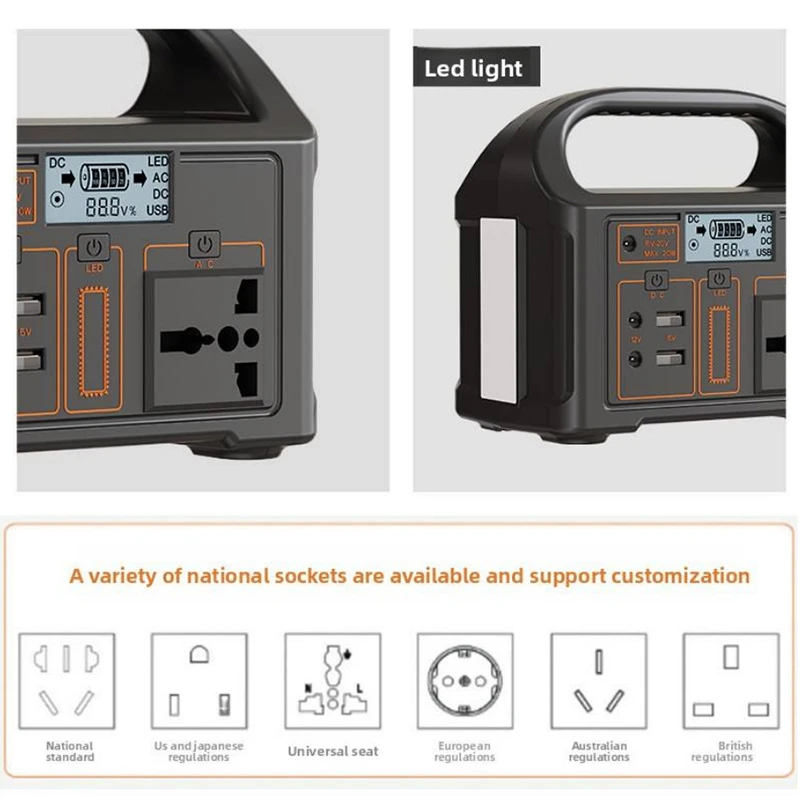 100W 76.8WH Mobile Outdoor Power Supply LiFePO4 Battery 220V Small Capacity Customized for Outdoor Power Supply 3