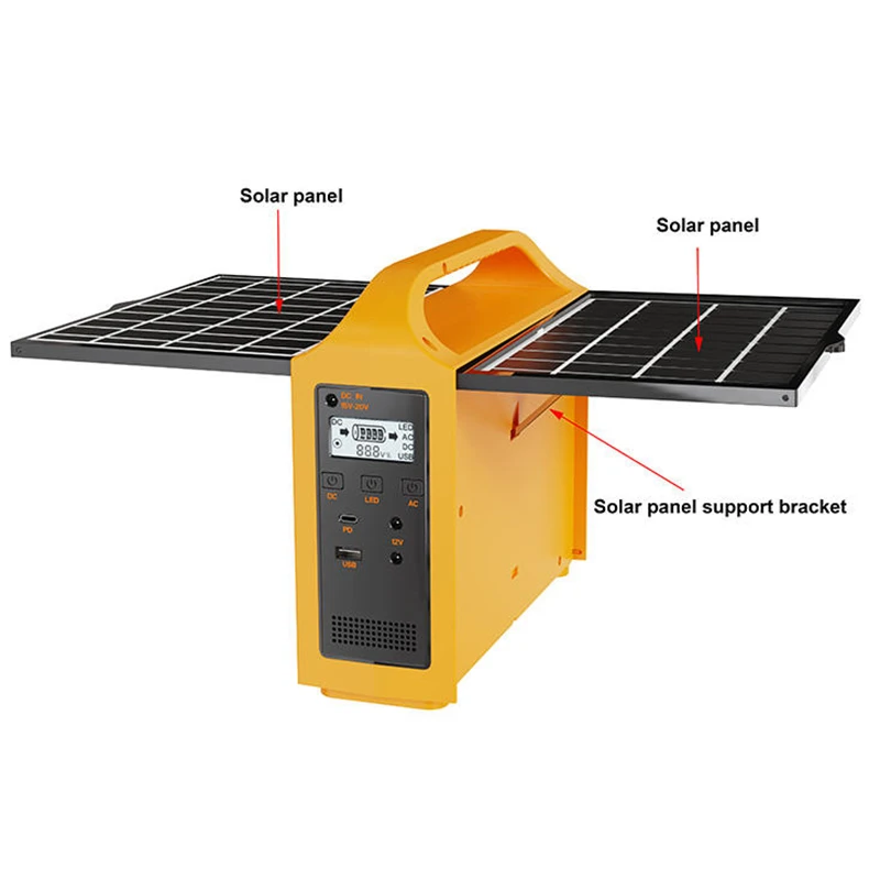 100W 76.8WH Portable Outdoor Emergency Power Station, Modified Sine Wave Solar Generator, AC Power Supply for Camping,Home,Travel Use 4