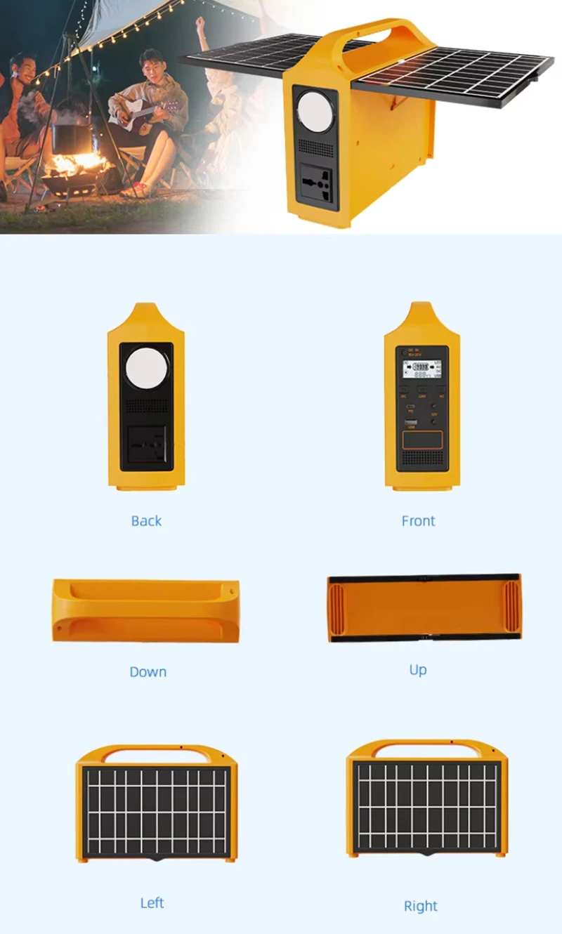 77WH Portable Power Station with Built-in Solar Panel and MPPT Control Outdoor Emergency Power Supply 100W Modified Sine Wave 77WH Portable Power Station with Built-in Solar Panel and MPPT Control Outdoor Emergency Power Supply 100W Modified Sine Wave