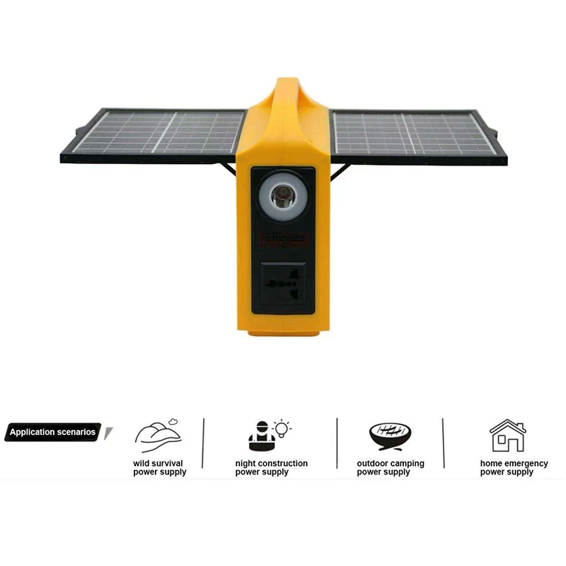 100W 76.8WH Portable Outdoor Emergency Power Station, Modified Sine Wave Solar Generator, AC Power Supply for Camping,Home,Travel Use