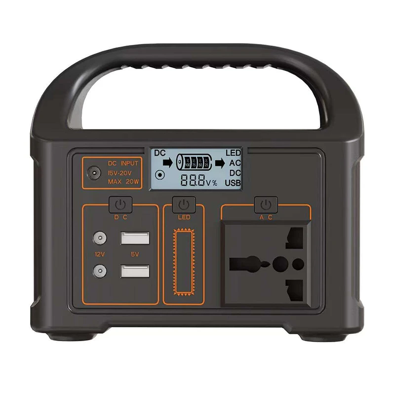 100W Portable Solar Generator 76.8WH LiFePO4 Battery AC Car Power Supply Mobile Power Bank Outdoor 5