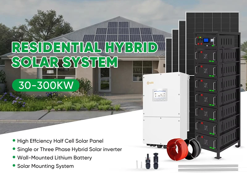 120kWh 150KWH 200KWH 300KWH 500KWH Solar Power System 100kwh Hybrid Solar System for Commercial Use 5