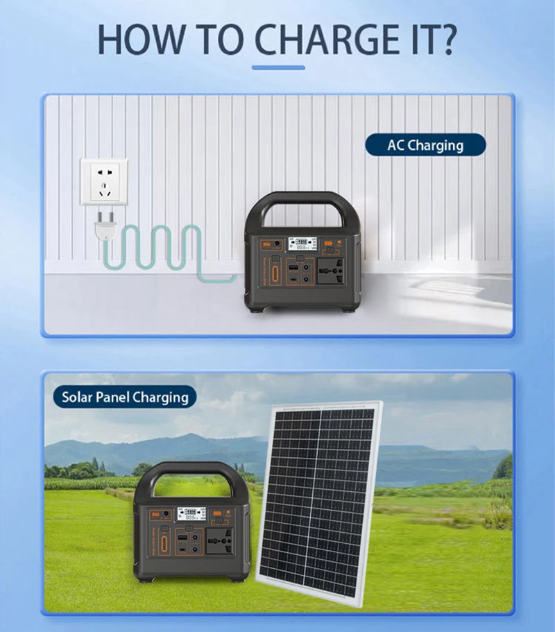 154Wh Portable Power Station 200W Backup Lithium Battery Solar Panel Charging AC DC Output 12V 220V