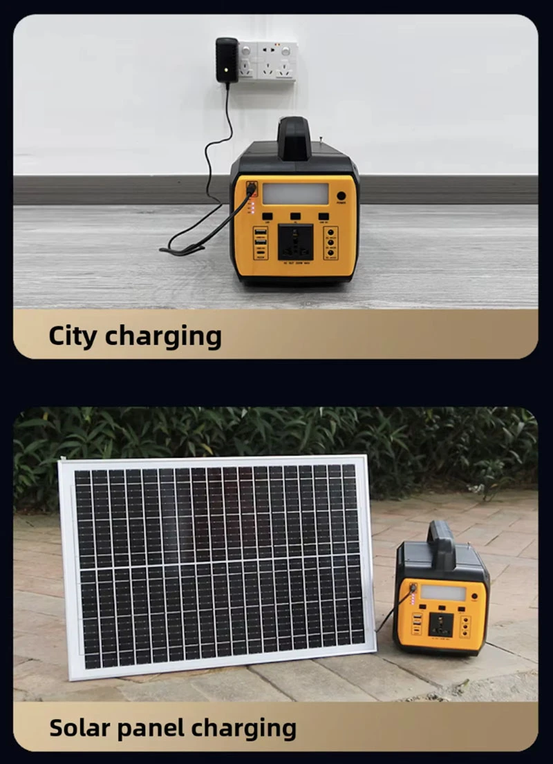200W Music Power Station Portable Rechargeable Solar Generator Integrated with Bluetooth Speaker All-in-One Modified Sine Wave 