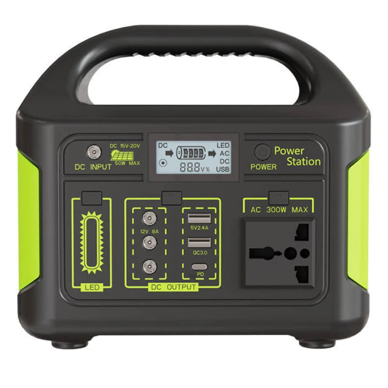 300W 256Wh Portable Power Station Outdoor 220V 110V Large Capacity LiFePO4 Battery with LCD Display Overvoltage Overload Protection 2