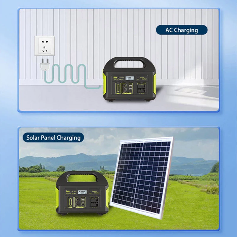 500W Portable Power Station 384WH 460.8WH Portable Solar Generator LiFePO4 Backup Battery Outdoor