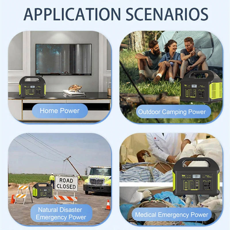 500W Portable Power Station 384WH 460.8WH Portable Solar Generator LiFePO4 Backup Battery Outdoor