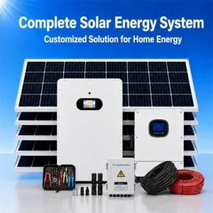 Customized Solar Energy System 5-21kW Hybrid Off-Grid Kit Monocrystalline Silicon LiFePO4 Battery Inverter Solar Panels for Home