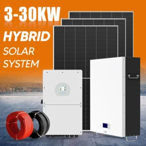 Outdoor 3kw-30kw Solar Energy System off Grid Hybrid Solar Energy Storage System 30000w Complete Hybrid Battery System