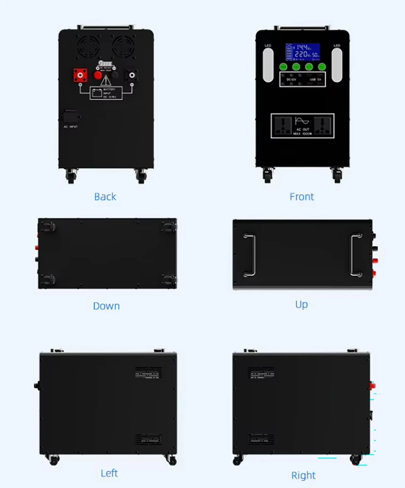 1000W 1200Wh Cross-border Customized Outdoor Mobile Power Supply Emergency Power Supply Power Outages Portable 220V Lead-acid Battery 7