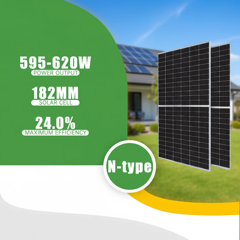 Solar Panel Charger Dual Glass 595w 600w 605w 610w 615w 620w Mono Crystalline PV Panel N-Type 182mm Anti-PID Solar Panel Charger Dual Glass 595w 600w 605w 610w 615w 620w Mono Crystalline PV Panel N-Type 182mm Anti-PID