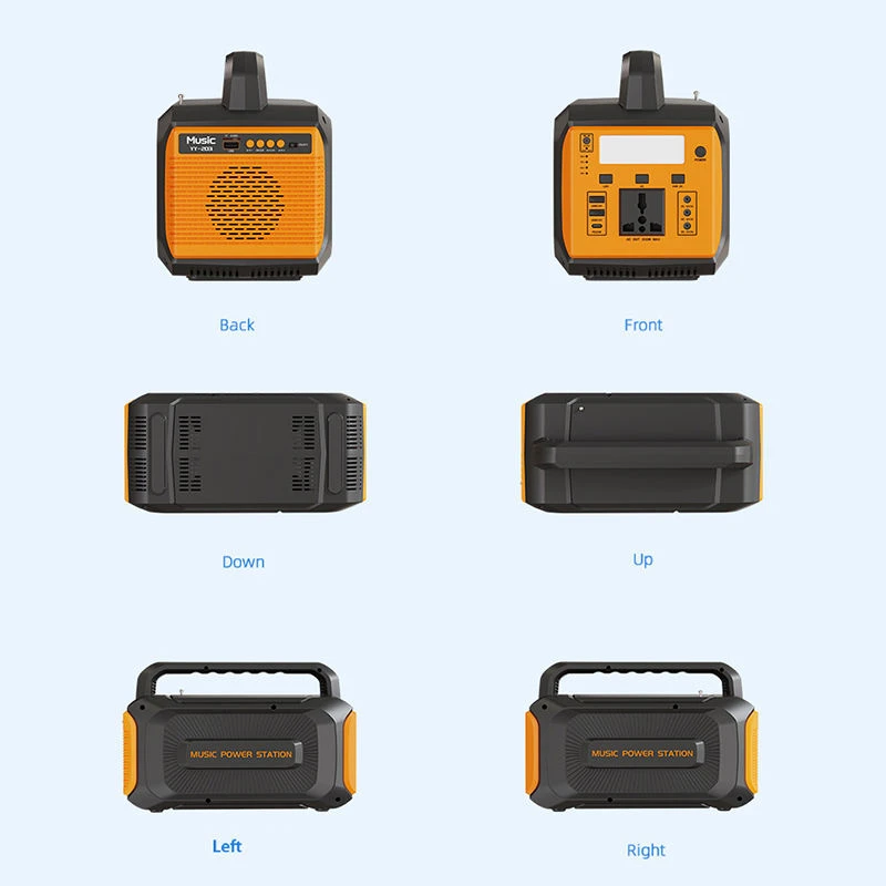 200W Music Power Station Portable Rechargeable Solar Generator Integrated with Bluetooth Speaker All-in-One Modified Sine Wave 200W Music Power Station Portable Rechargeable Solar Generator Integrated with Bluetooth Speaker All-in-One Modified Sine Wave