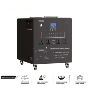 3000W 2400Wh Portable Solar Generator 24V100AH Power Station Mobile Power Bank for Outdoor