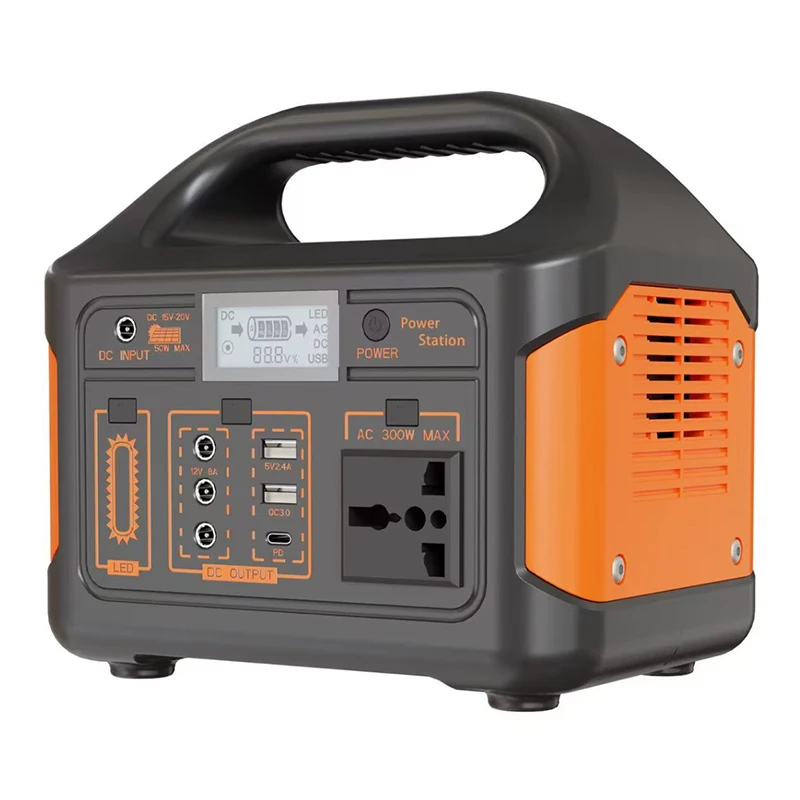 300W 204.8WH 300W 256Wh Portable Power Station Solar Generator LiFePO4 Battery Pure Sine Wave for Camping Solar Panel Optional 8