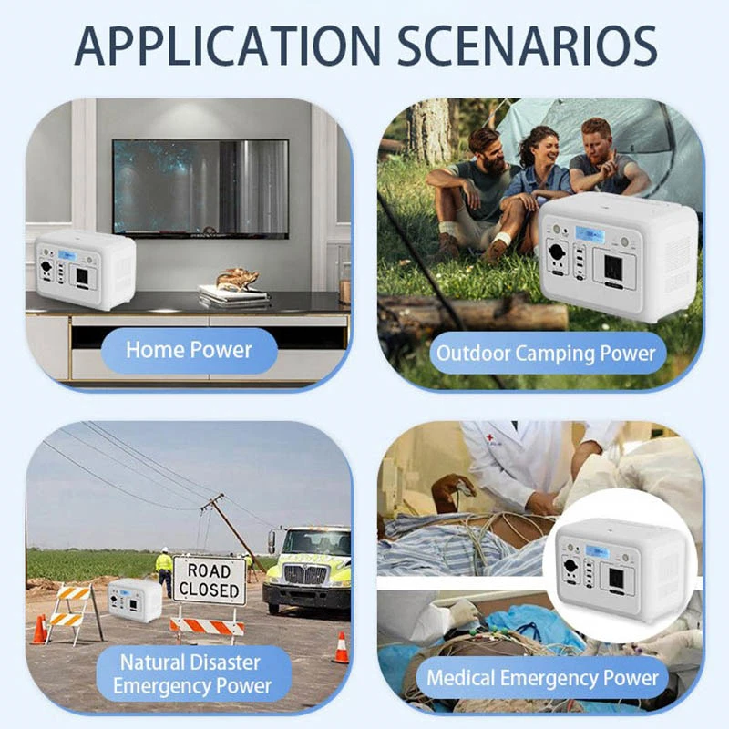 500W 460.8Wh Portable Lifepo4 Rechargeable Pure Sine Wave Electric Solar Generator Emergency Backup Camping Power Station 2