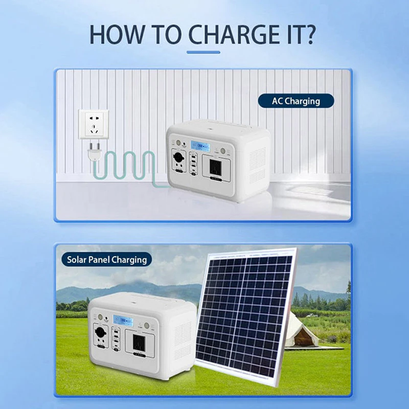 500W 460.8Wh Portable Lifepo4 Rechargeable Pure Sine Wave Electric Solar Generator Emergency Backup Camping Power Station 6