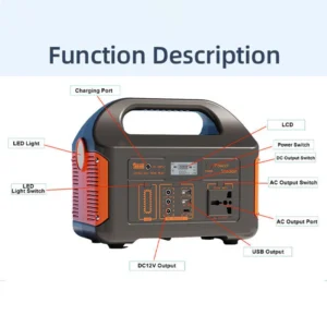 500W Portable Solar Power Station 308WH 384WH 460.8WH AC Backup LiFePO4 Battery with External Battery Pure Sine Wave 2