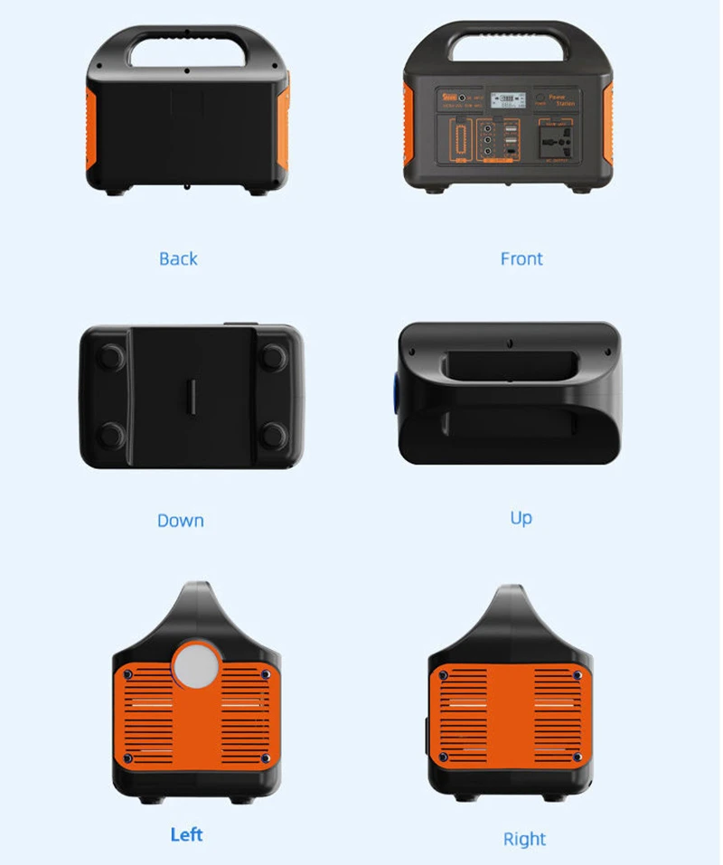 500W Portable Solar Power Station 308WH 384WH 460.8WH AC DC Charging Pure Sine Wave Backup Power Station 