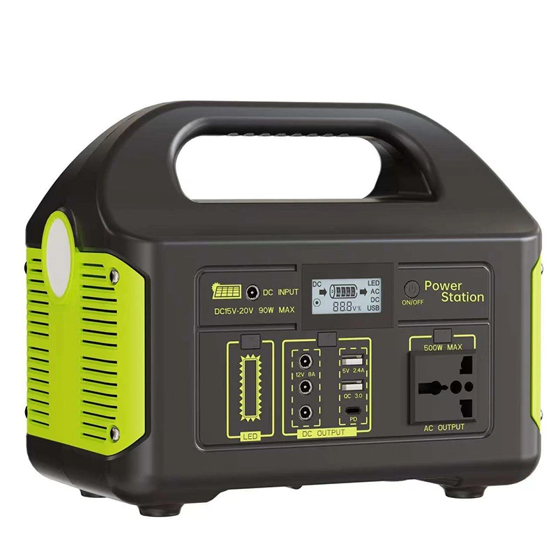 500W Power Station 384WH 460.8WH Backup LiFePO4 Battery Portable Solar Generator for Camping (Solar Panel Optional) 3