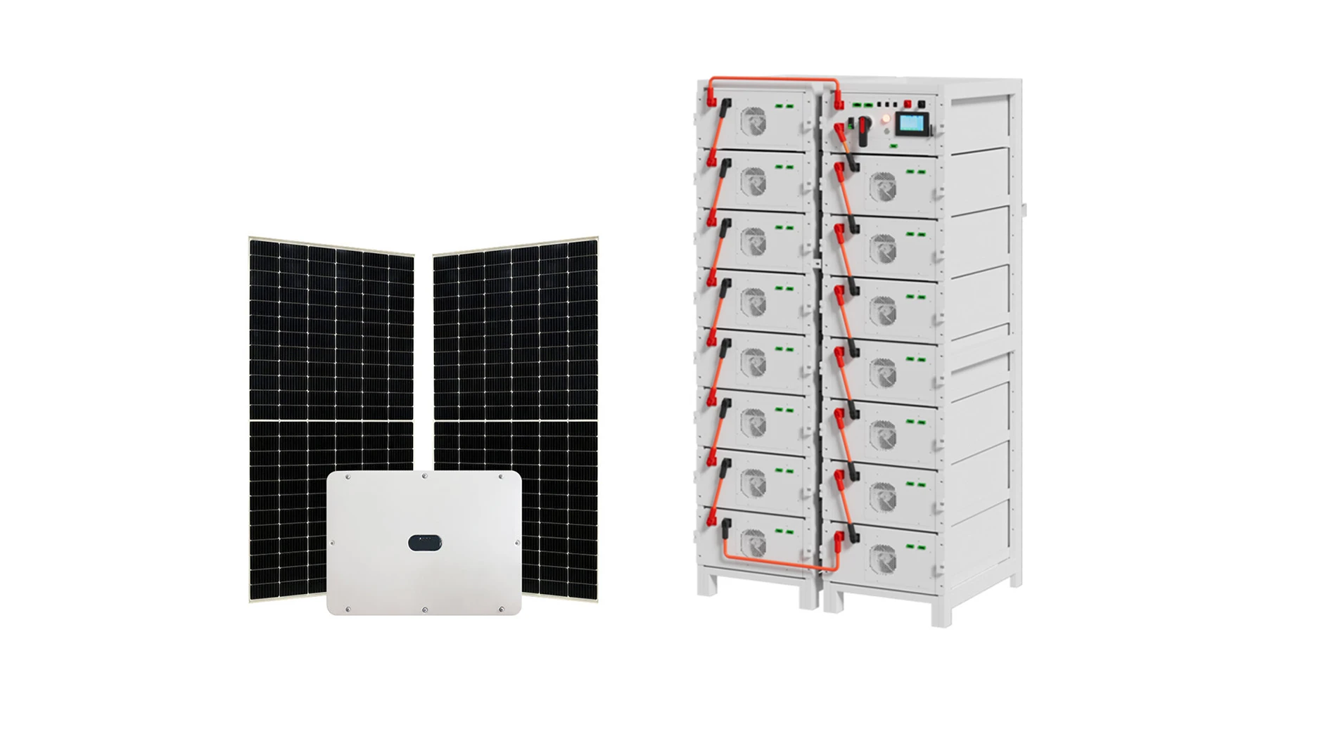 Complete solar kit HV three phase solar energy storage system with lithium battery solar inverter solar panels and accessories