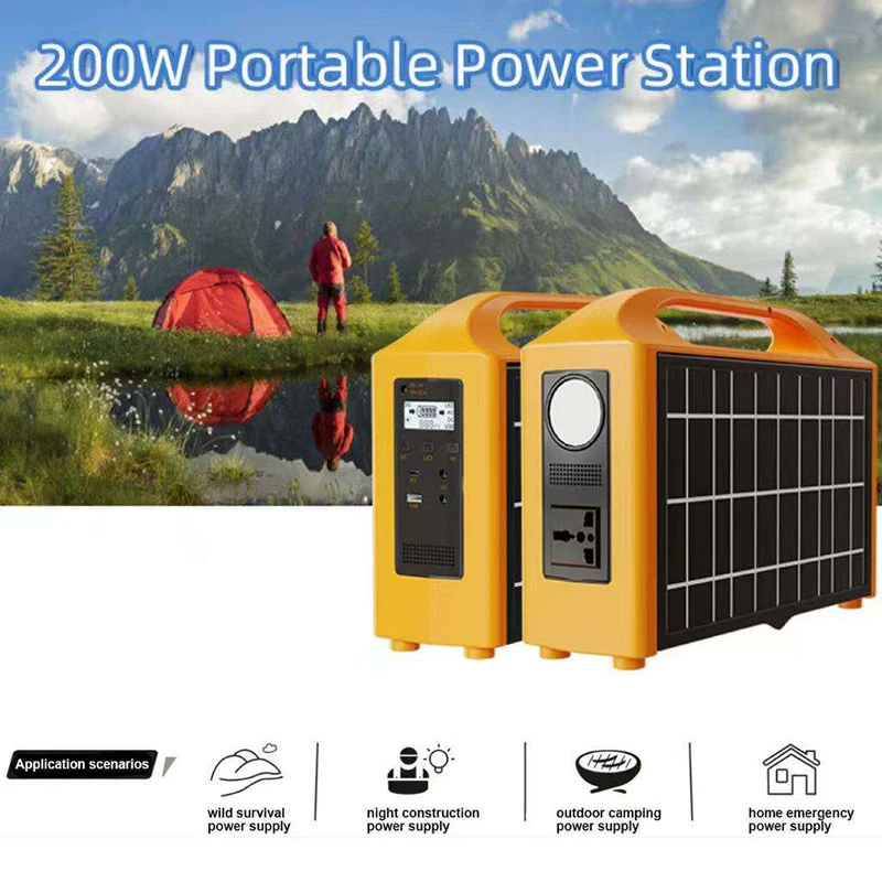 200W Portable Station 240Wh 12V 20Ah Solar Generator with AC and Solar Panel Charging Modified Sine Wave High Quality