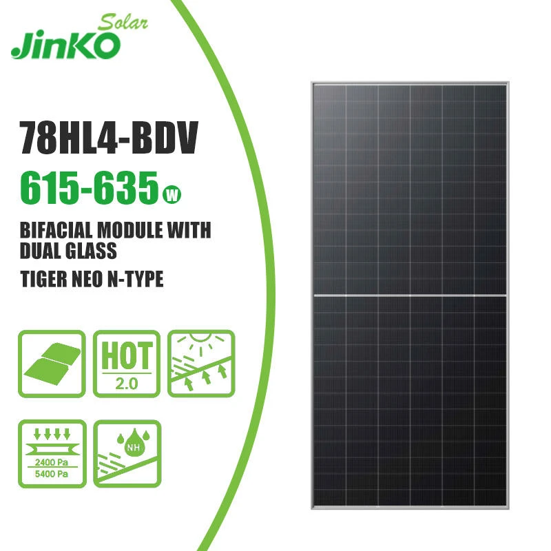 Jinko Panel Charger 610w 615w 625w 630w 635w Solar Panels Double Sided N-type Model JKM620N-78HL4-BDV Jinko Panel Charger 610w 615w 625w 630w 635w Solar Panels Double Sided N-type Model JKM620N-78HL4-BDV