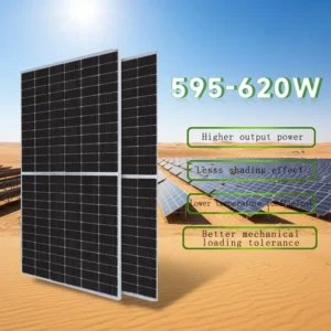 N-Type Bifacial 595w 600w 605w 610w 615w 620w Ip68 Solar Panel Mono-crystalline Pv Modules with 2.0 Dua Glass 4