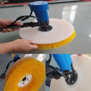 Portable Electric Solar Panel Cleaning Machine with Double-head Rotating Brush 200W Motor Lithium Battery 4