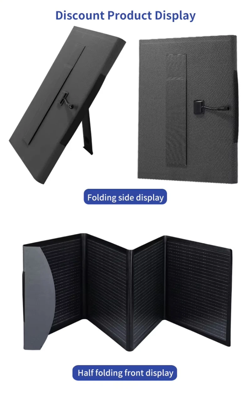 Portable Solar Panel Waterproof IP67 High Efficiency 24% Conversion Rate Outdoor Foldable Solar Panels with USB  DC Type-c
