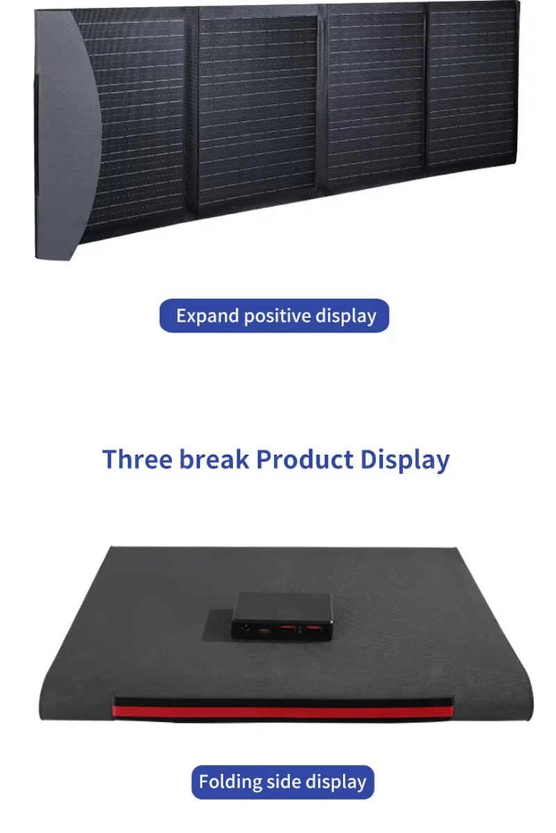 Portable Solar Panel Waterproof IP67 High Efficiency 24% Conversion Rate Outdoor Foldable Solar Panels with USB  DC Type-c
