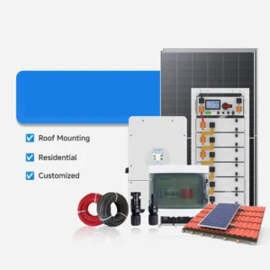 Three Phase 20kw 30kw 50kw Hybrid Home Commerical Solar Panel Inverter Battery Kit Solar Energy Power System for the Whole House 2