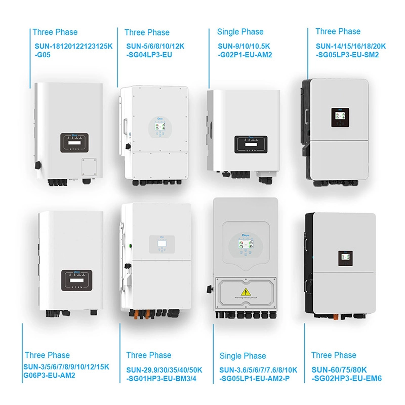 40KW Three Phase Inverter Hybrid HV 40KVA Inverter with Built-in MPPT Controller WiFi Bluetooth App and Parallel Functions Available