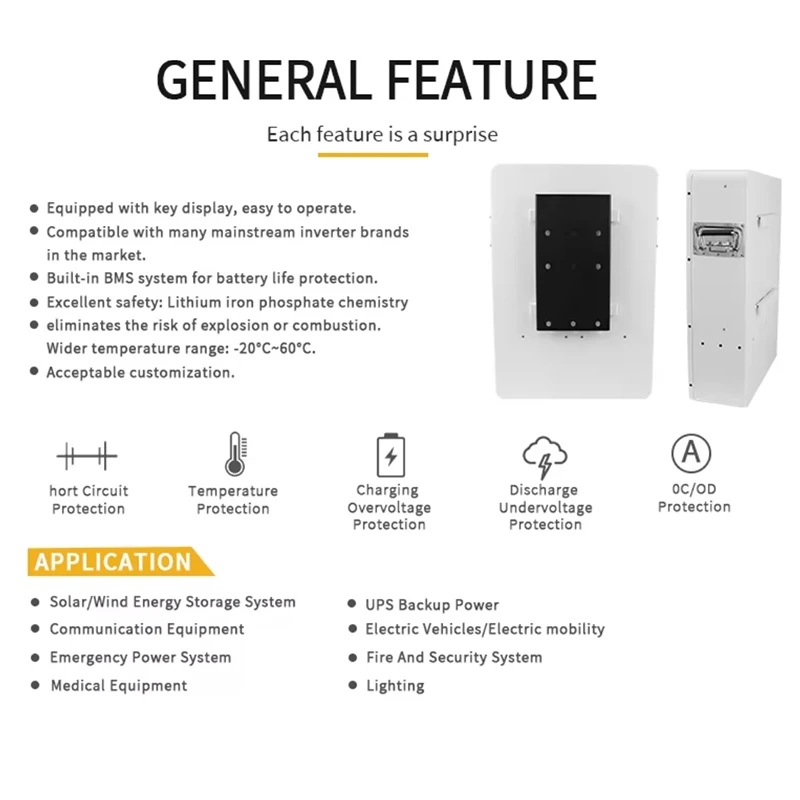 51.2V 100Ah Lithium Ion Battery Pack Compatible with Communication Ports RS232 RS485 CAN IP65 51.2V 100Ah Lithium Ion Battery Pack Compatible with Communication Ports RS232 RS485 CAN IP65