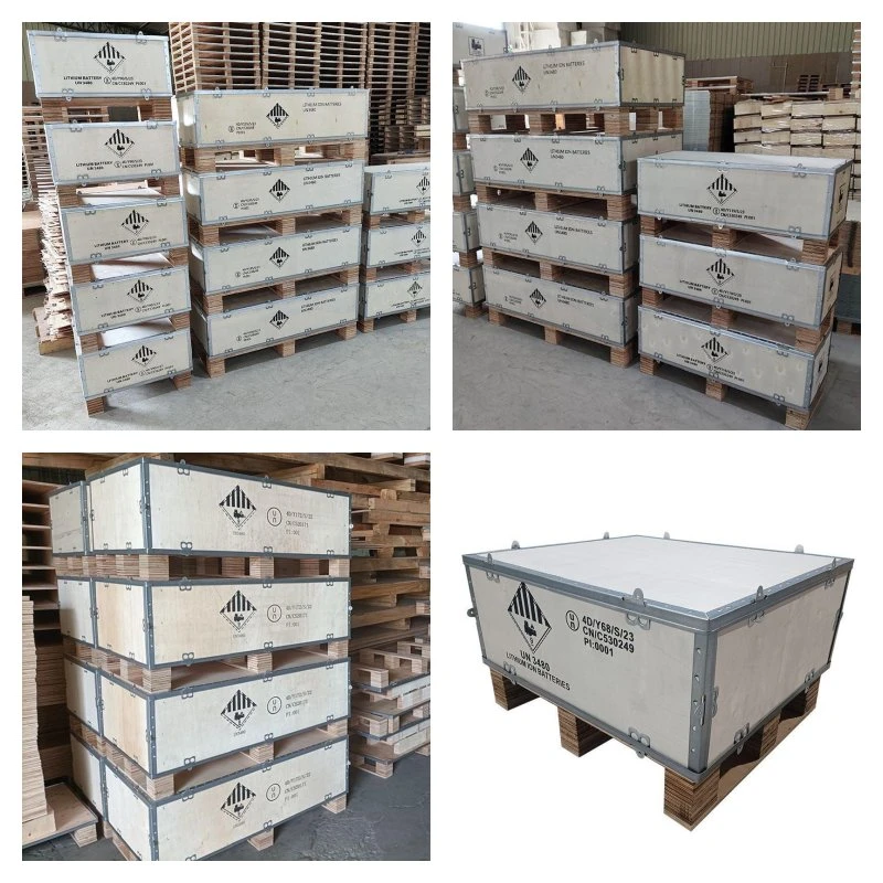 lithium iron phosphate battery wooden box package display